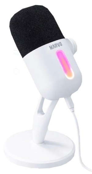 Marvo MIC-08 RGB white wired microphone |USB