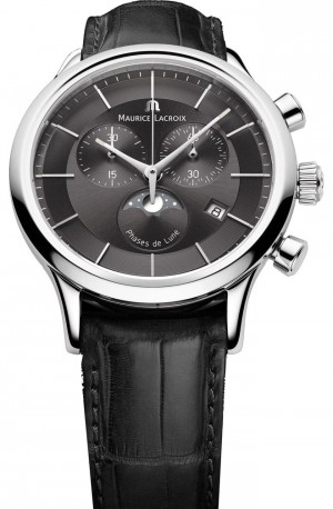 Maurice Lacroix Les Classiques Phase de Lune Chronograph Mens Watch Model LC1148-SS001-331