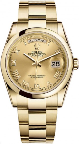 Rolex Day-Date 36mm Mens Watch Model 118208-CHARO