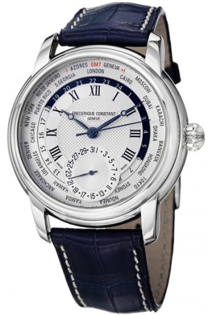 Frederique Constant Worldtimer Mens Watch Model FC-718MC4H6-BLUE