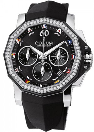 Corum Admirals Cup Challenger 40 Diamonds Ladies Watch Model 984.970.47-F371-AN