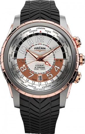 Vulcain Aviator Cricket GMT Mens Watch Model 165925.166RF