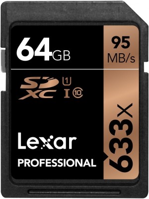 Lexar SDXC Card 64GB 633x Professional Class 10 UHS-1 (LSD64GCB1633)