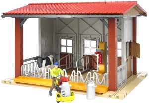 Bruder Cow Barn with Milking Machine, Cow and Figure (62621)