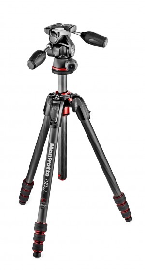 Manfrotto 190Go! Carbon Fiber Tripod With Head (MK190GOC4TB-3W)