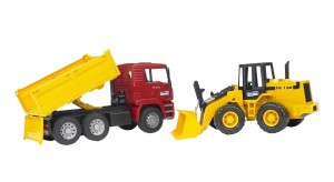 Bruder MAN TGA Construction Truck and Articulated Road Loader (02752)