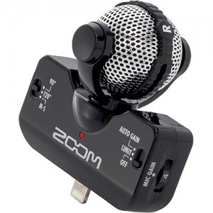Zoom iQ5 Professional Stereo Microphone iPhone, iPad, and iPod Touch Black