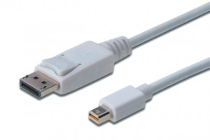 Assmann DisplayPort 1.1a to miniDisplayPort 1m White (AK-340102-010-W)
