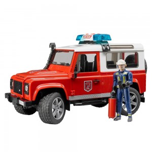 Bruder Land Rover Station Wagon Fire Department Vehicle Toy with Fireman (02596)