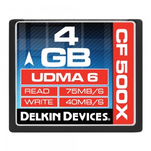 Delkin Devices CompactFlash 4GB 500x UDMA 6 75MB/s (DDCF500-4GB)