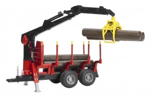 Bruder Forestry Trailer with Loading Crane and Grab (02252)