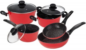 Stoneline Cookware Set, 8 pcs, Ruby ​​red (12344)