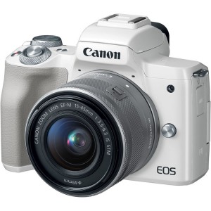 Canon EOS M50 White + EF-M 15-45mm IS STM Silver