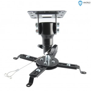 4world Ceiling Mount for projectors Tilt / Swivel, max.20kg (07480-BLK)