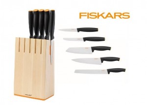 Fiskars Knife Block Birch with 5 Knives Set (1014211)