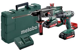 Metabo 18V Combo: Drill BS 18 + Combination Hammer KHA 18 LTX (685083000)
