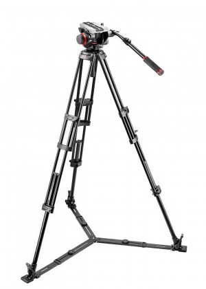 Manfrotto 504 Fluid Video Head & 546GB Aluminium Twin Leg Tripod (504HD,546GBK)