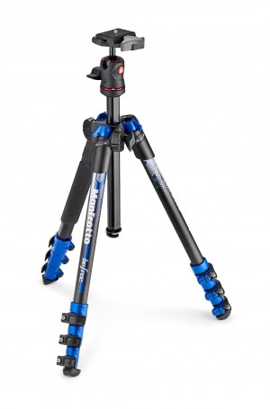 Manfrotto BeFree Color Aluminium Travel Tripod Kit Blue (MKBFRA4BL-BH)