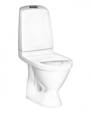 Gustavsberg Toilet Nautic 1510 - hidden P-trap, Hygienic Flush, Single Flush 4L, Without Seat (GB111510401205)