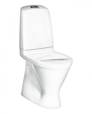 Gustavsberg Toilet Nautic 1546 - S-trap, High Model, Hygienic Flush, Dual Flush 4/2L, Without Seat (GB111546201205)