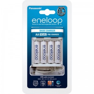 Panasonic Loader BQ-CC61 USB-in + Eneloop R6/AA 1900mAh, 4 Pcs. (K-KJ61MCC40USB)