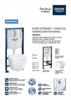 GROHE Euro Ceramic + Rapid SL WC Set (39536000)