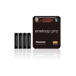 Panasonic Eneloop Pro R03/AAA 930mAh, 4 Pcs, Sliding Pack (BK-4HCDE/4LE)