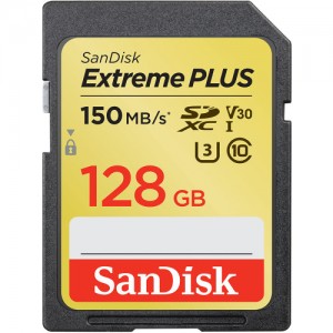 SanDisk Extreme Plus SDXC 128GB 150MB V30 U3 (SDSDXW5-128G-GNCIN)