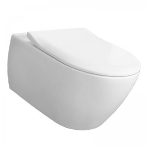 Villeroy&Boch Venticello DirectFlush Wall-Mounted WC with Slim WC Toilet Seat Coverand SoftClose (56001001+9M78S101)