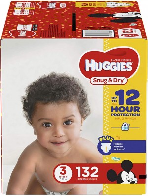 Huggies Snug & Dry Giga Jr Pack - 132 pieces, Size 3 - Disney Mickey Mouse (036000431087)