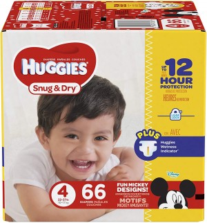 Huggies Snug & Dry - 66 pieces, Size 4 - Disney Mickey Mouse (036000431063) (Ražots ASV)