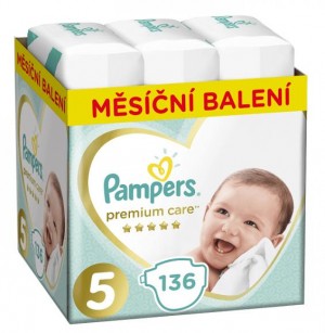 Pampers Premium Monthly Box Size 5 136 (8001090959690)