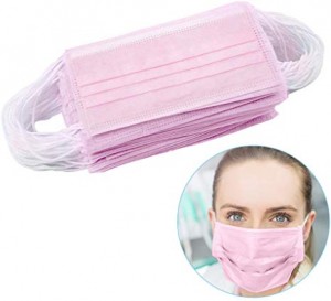 Medical Pink Face Masks 50 pieces in a box