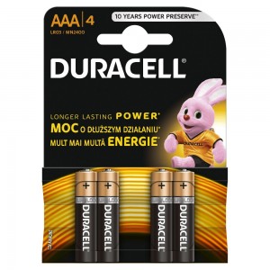 Duracell Basic AAA X4 Batteries (AAA/LR03 K4)