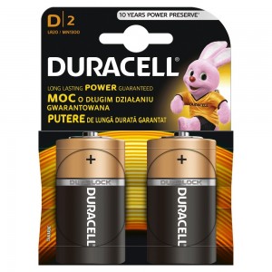 Duracell Basic D X2 Batteries (D/LR20 K2)