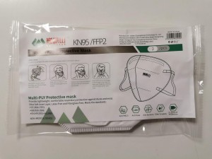 Weieshan Folding Protective Mask 5 Layers KN95 FFP2 2 pieces