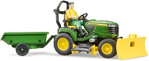 Bruder bworld John Deere lawn tractor with trailer (62104)