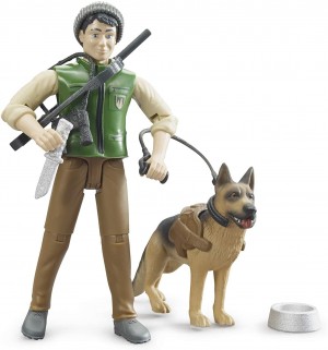 Bruder bworld forest ranger with dog and equipment (62660)