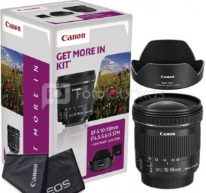 Canon EF-S 10-18mm f/4.5-5.6 IS STM + Lens Hood + Cleaning Cloth