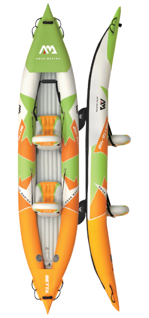 Aqua Marina Betta-412 Leisure Kayak-2 person. Inflatable deck. Kayak paddle set included (BE-412)