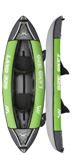 Aqua Marina Laxo-320 Leisure Kayak-2 person. Inflatable deck. Kayak paddle set included. (LA-320)
