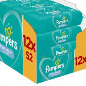Pampers Fresh Clean Baby Wipes 12 Packs = 624 Wipes