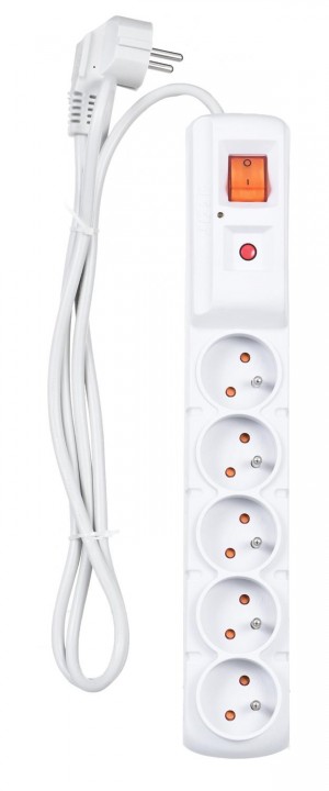 Acar F5 Surge Protector x5 AC Outlet 250V/2300W 1.5m Grey (ALP-ACARF5) (5904743285319) Strāvas Pagarinātājs ar Drošinātāju