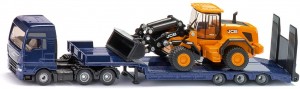 Siku MAN truck with low loader and JCB wheel loader (1790)