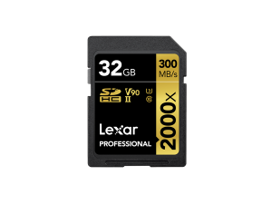 Lexar Professional 2000x SDHC UHS-II 32GB 300MB/s read 260MB/s write (LSD32GCB2000R)