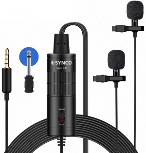 Synco Lav-S6D Dual Head Lavalier Microphone