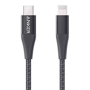 Anker PowerLine+ II USB-C to Lightning Cable Black (0.9m Apple MFi Certified) (A8652H11)