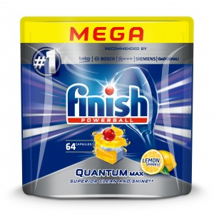 Finish Quantum Max 64 pc(s) Dishwasher detergent + rinse aid + salt Tablet