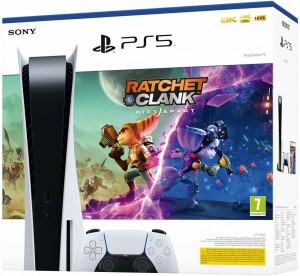 Sony PlayStation 5 825GB Blu-ray White + Ratchet Clank: Rift Apart (PS5) Bundle