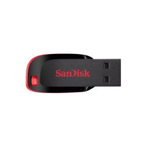 SanDisk Cruzer Blade USB 2.0 Flash Drive 16GB Black/Red (SDCZ50-016G-B35)